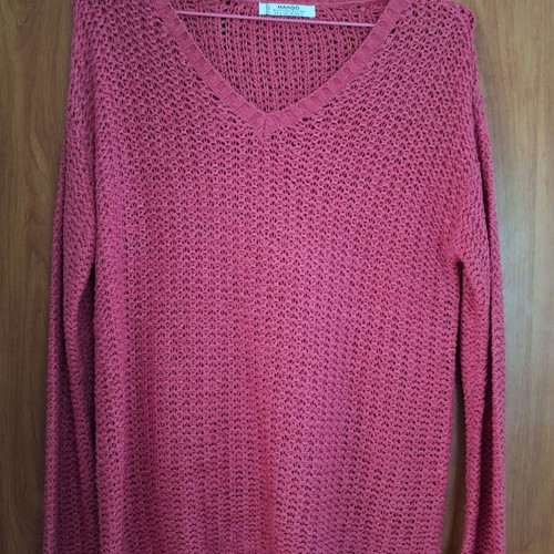 Mango spring sweater with V neck small size, like new, pink
