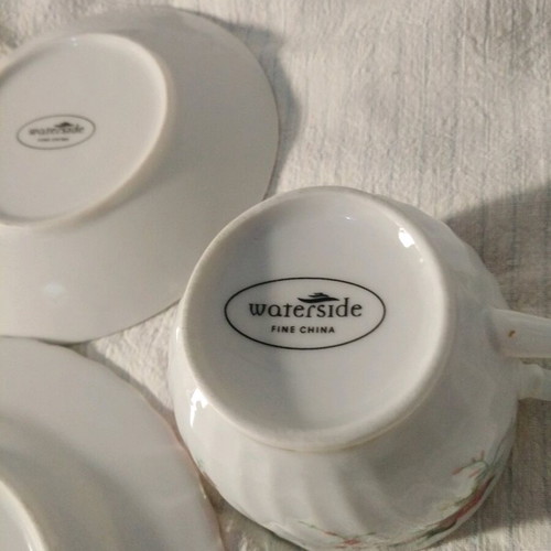 Waterside fine porcelain trio set from England