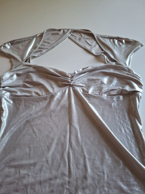 Miss Sixty silver evening blouse like new, size L
