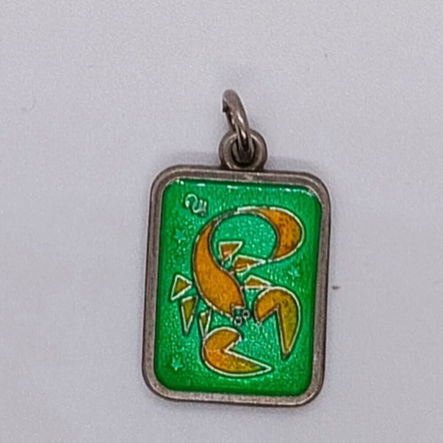 Scorpio zodiac pendant with enamel, vintage, like new