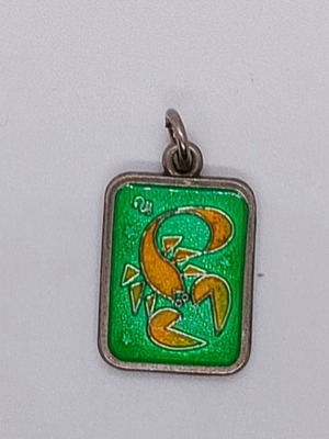Scorpio zodiac pendant with enamel, vintage, like new