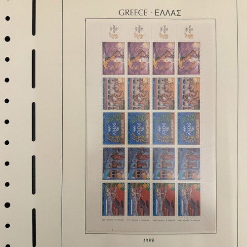 ELTA Seoul 1988 Olympic Games 4-Row Stamp Sheet new