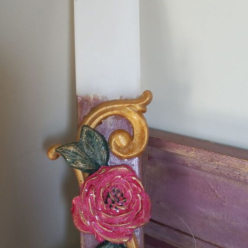 Handmade candle new 30×4 cm with decorative box 43×9×5 cm