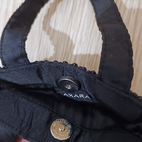 Axara Paris Beaded Mini Bag new, black, vintage style