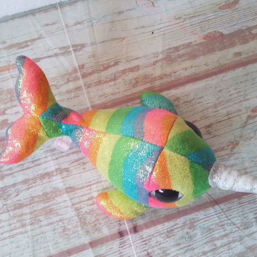 Ty Narwal Plush Narwhal Used
