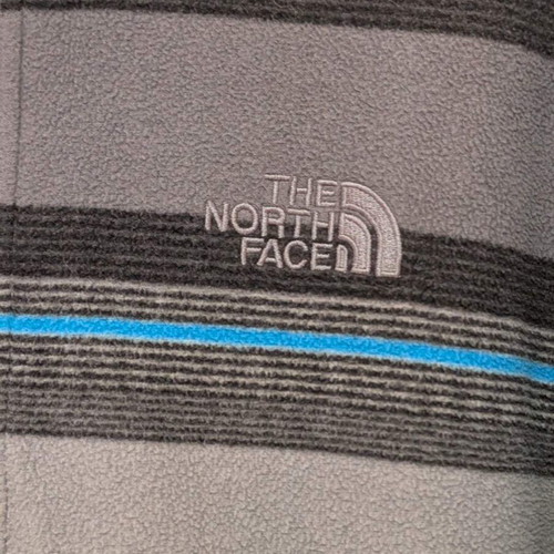 The North Face fleece used, medium size, gray and blue