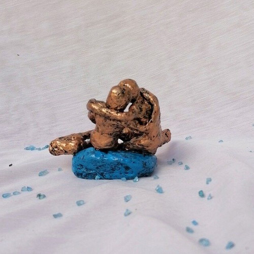 Papier Mache Couple Sculpture made to order with Bronze Paint
