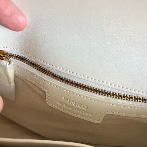 Pinko crossbody bag new white beige with magnetic clasp