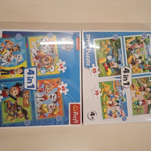 Puzzle set new, six boxes with four puzzles each