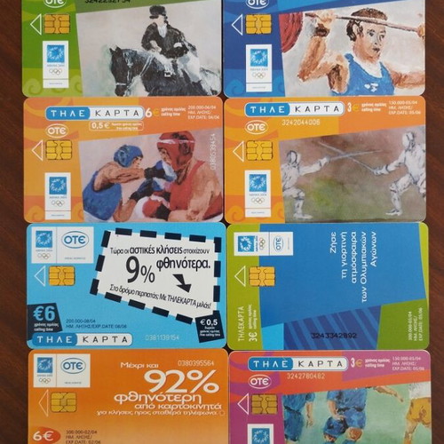 22 Greek phone cards, year 2004, pack