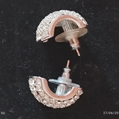 Christian Dior vintage earrings silver plated with Swarovski crystals like new