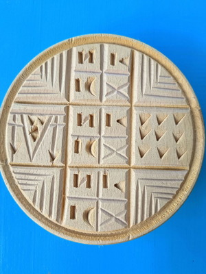 Wooden Prosphoro Stamp like new, diameter 12.5 cm