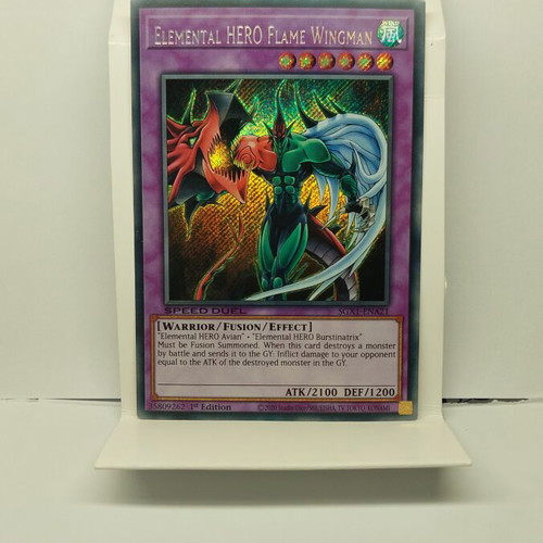 Elemental HERO Flame Wingman V.2 Secret Rare card