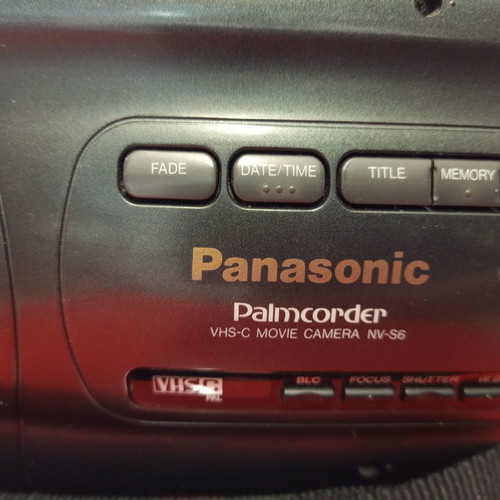 Panasonic VHS-C NV-S6 camera used with charger and cables