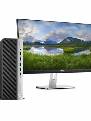 Business PC Bundle HP ProDesk 600 G5 SFF i5-9400 16GB RAM 512GB SSD with Dell 24" Monitor refurbished