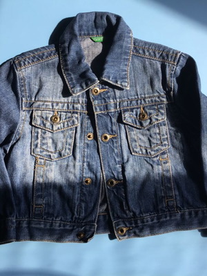 Βρεφικό μπουφάν jeans Benetton για αγόρι 24 μηνών