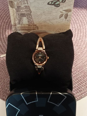 Chronostar women's watch rose gold with black dial new