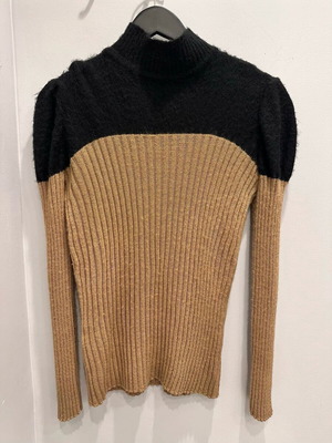 Olivia Hops knitted sweater new, black and beige, size M