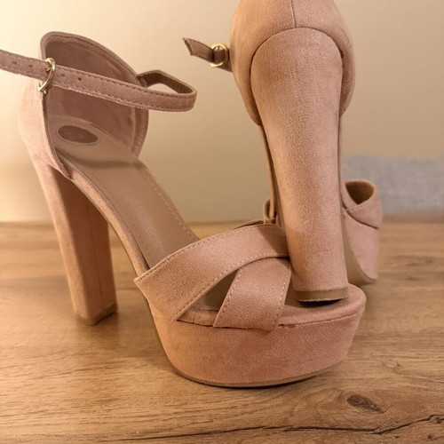 High Heels like new, beige and pink, size 39