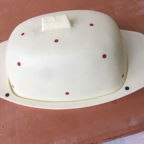 Plastic butter dish vintage with clean base without scratches