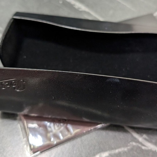 Persol sunglasses case new black with card and box