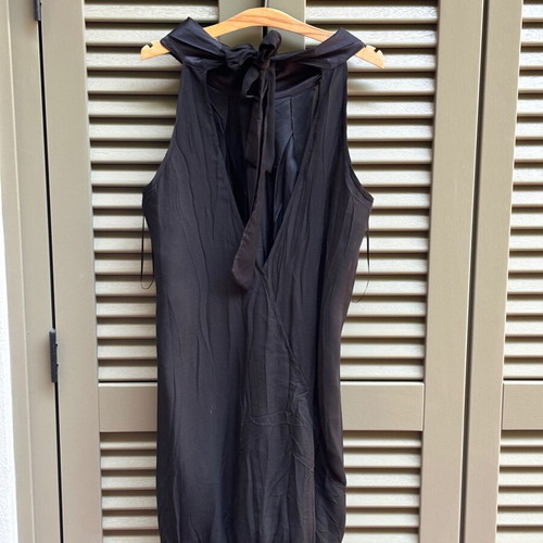 Attrattivo black voile dress like new, balloon knee-length