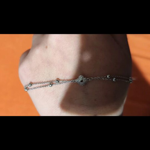 925 Silver Double Hand Chain New