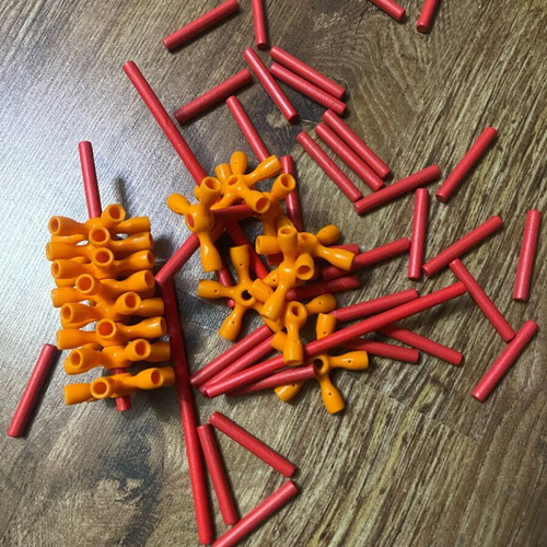 Educational construction toy with sticks like new
