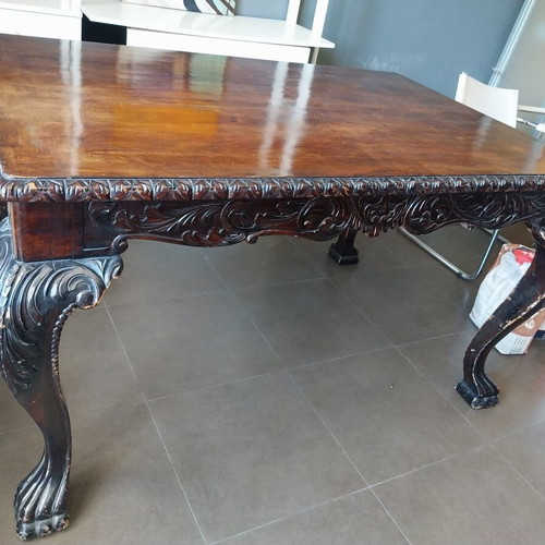 Table solid walnut carved, like new