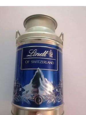 Lindt metal milk churn tin box like new