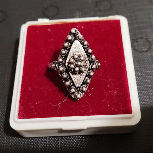 Ring very old handmade like new, silver No 56