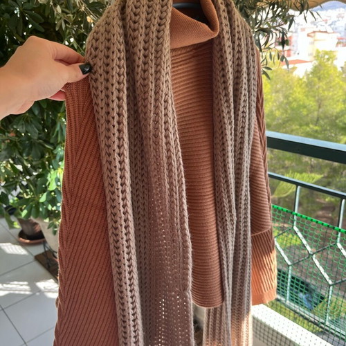 Achilleas thick beige camel scarf new