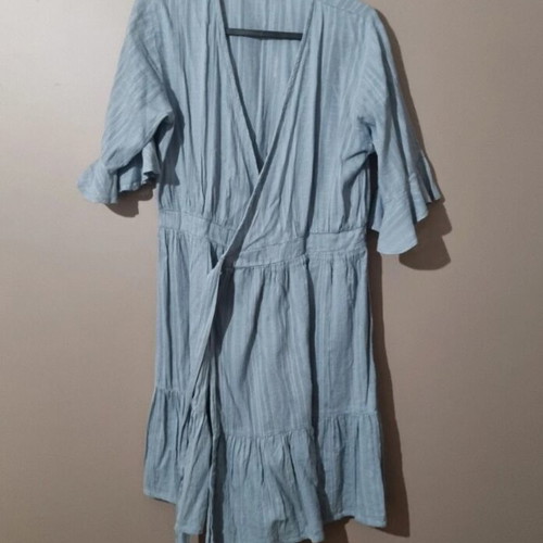 Bill Cost airy wrap dress medium like new, turquoise