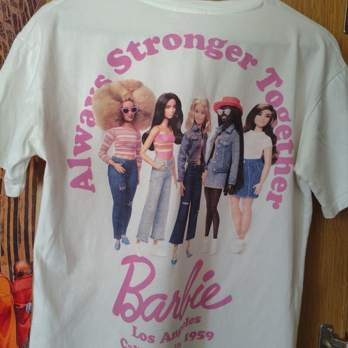 Pull & Bear Barbie T-shirt, white, XS