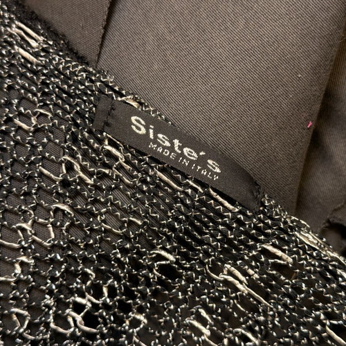 Siste's knitted cardigan like new, black with unique knit design