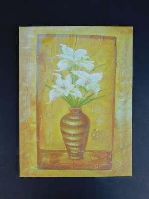 Print Vase with Flowers on Canvas like new
