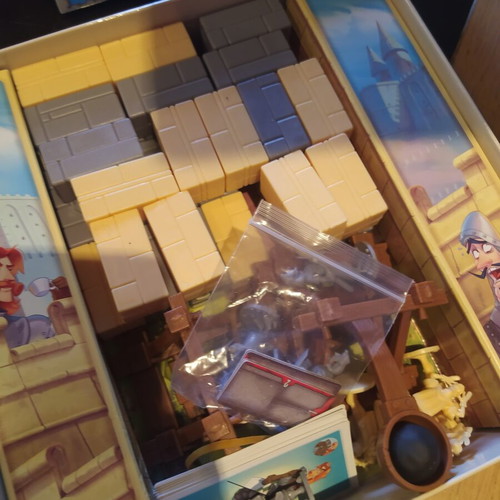 Catapult Kingdoms board game used, missing two platforms and seven balls