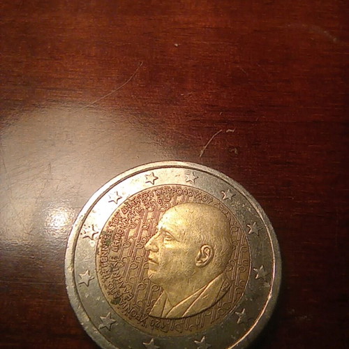 2 euro coin used 120 years from the birth of Dimitris Mitropoulos