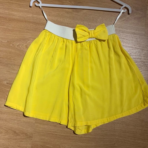 Hype short pants small yellow viscose with bow