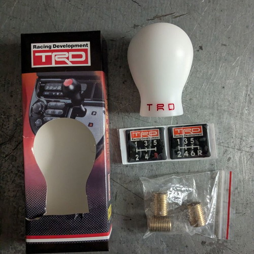 TRD white gear shift knob new for manual Toyota