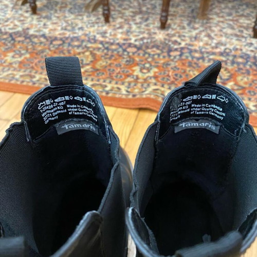 Tamaris boots black size 41 used, worn a couple of times