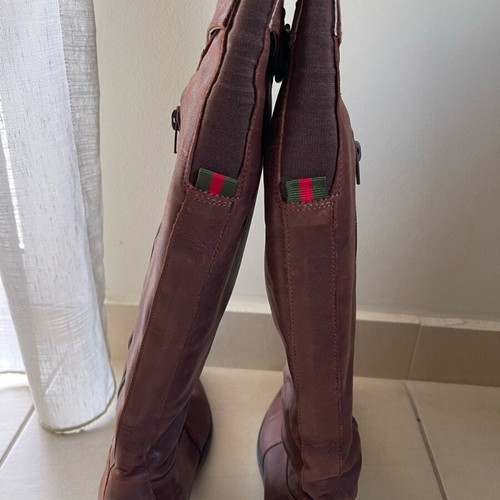 Rollini leather brown over-the-knee boots like new, size 39