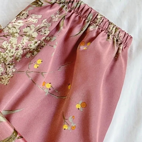 Satin pajamas set XL like new, pink, 2 pieces