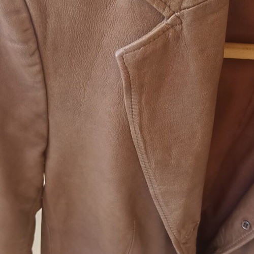 Naf Naf women's leather jacket medium, like new, brown