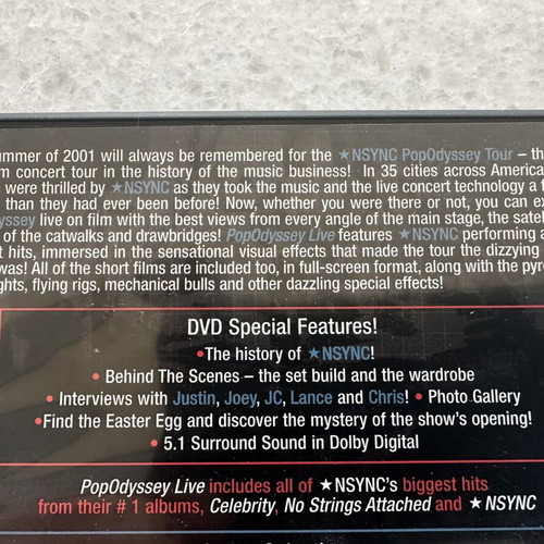 NSYNC DVD pack of 3 like new, pop genre