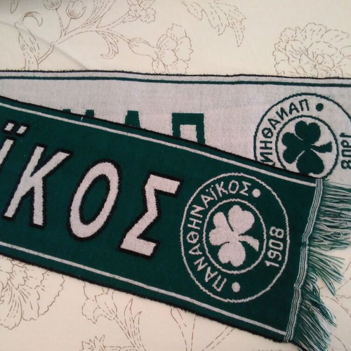 Panathinaikos Football Scarf used, collectible unofficial, regular size 2014