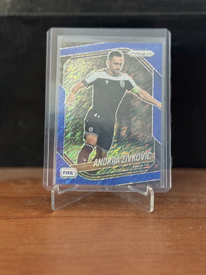 2025 Panini Prizm FIFA Andrija Zivkovic Blue Shimmer card PAOK