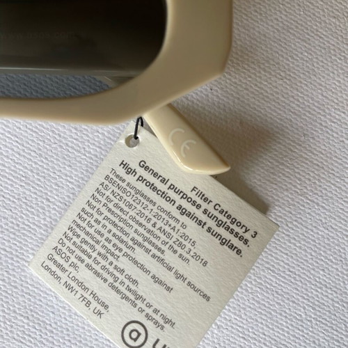 Hexagonal sunglasses new, off-white with dark lenses