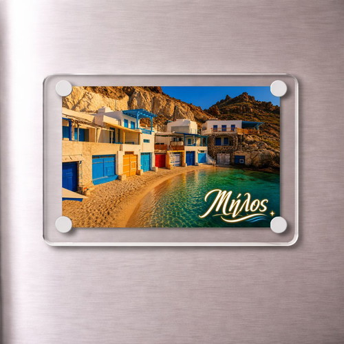 Acrylic fridge magnet 6x9cm – Milos, Greek Summer collection