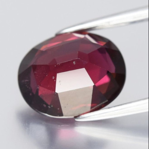 Rhodolite Garnet 3.90 ct ALGT Certified Deep Purplish Red Untreated